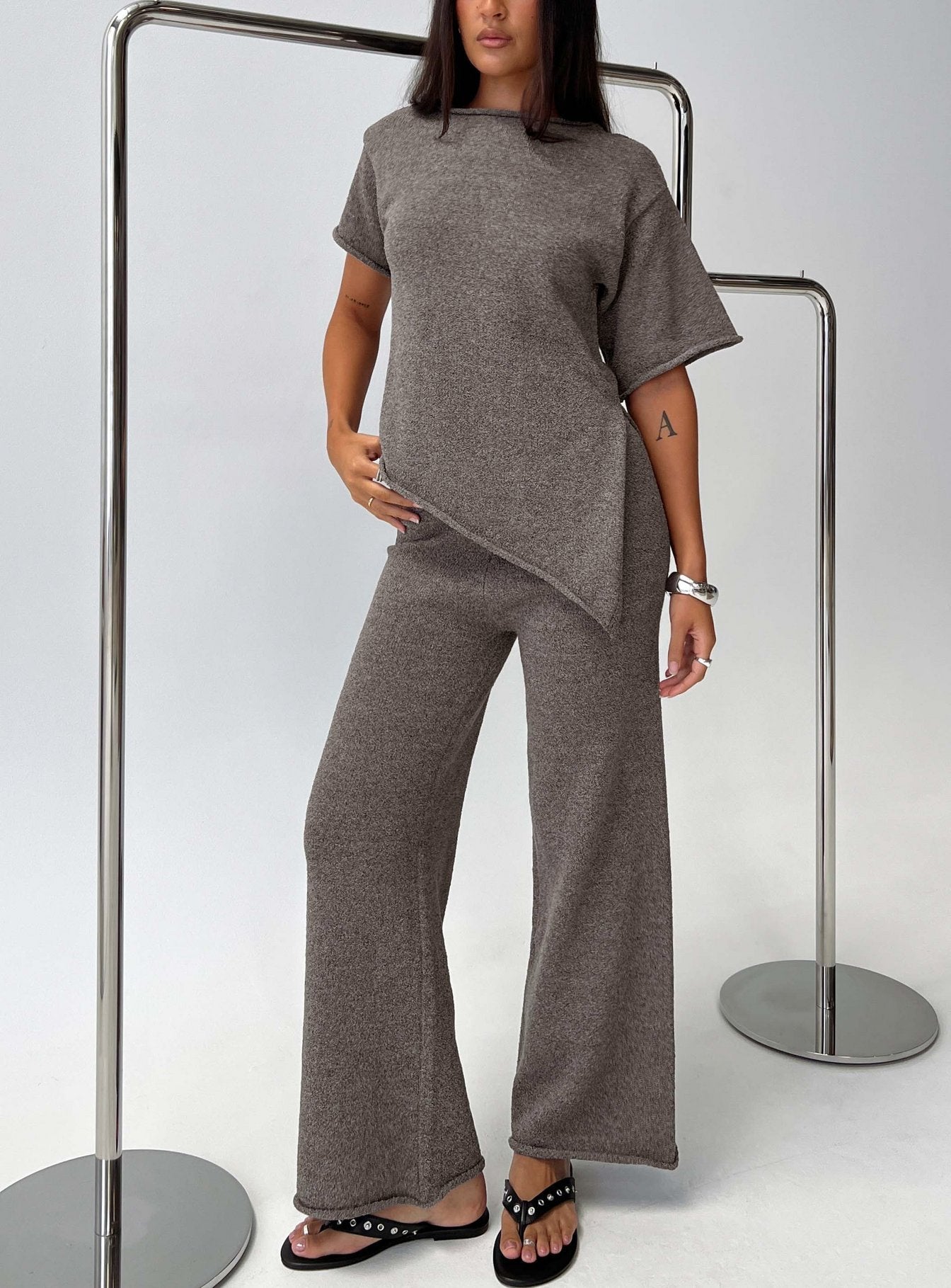 Amelise Knit Poncho Mocha
