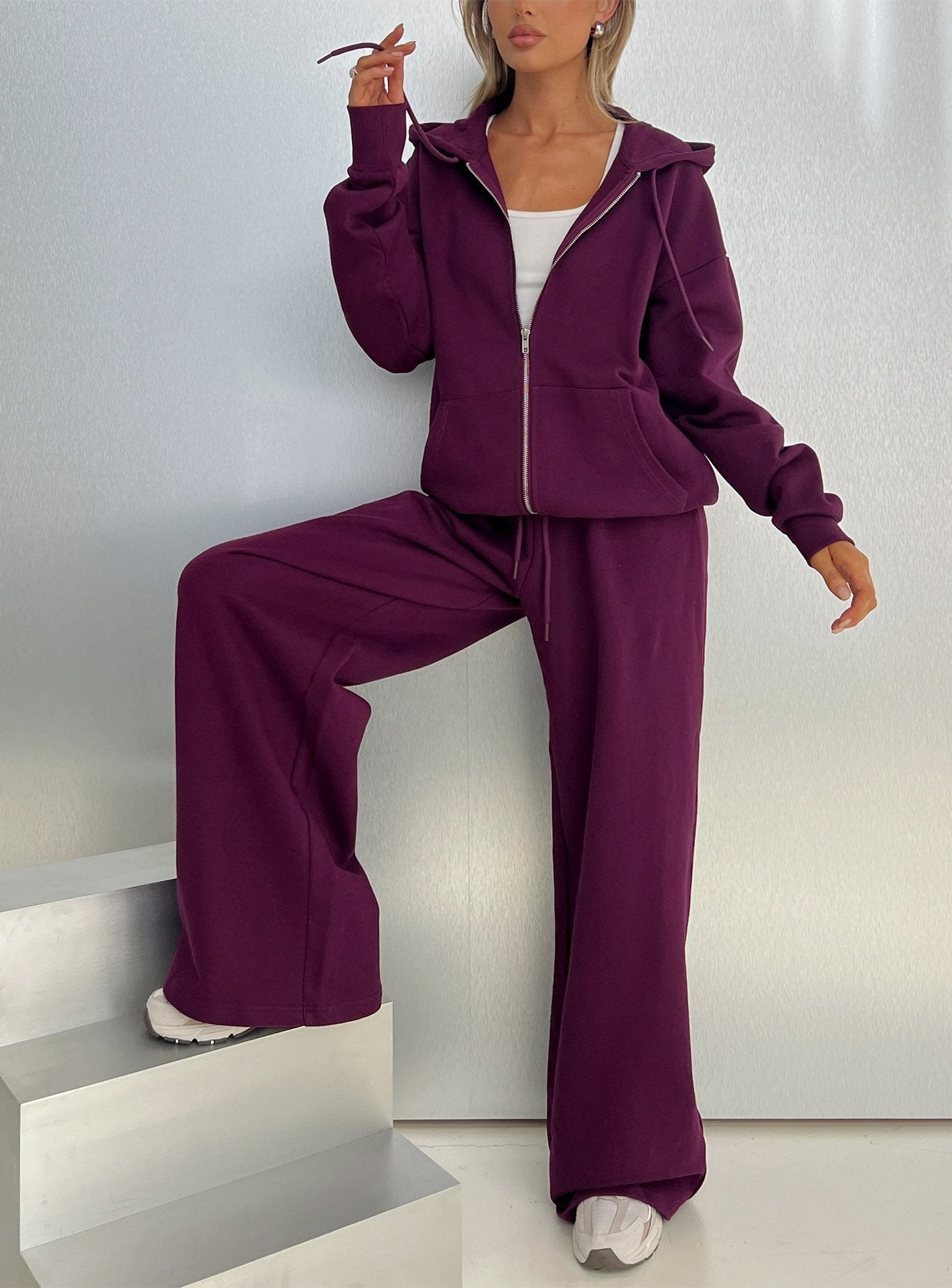 All Day Oversized Hoodie Plum