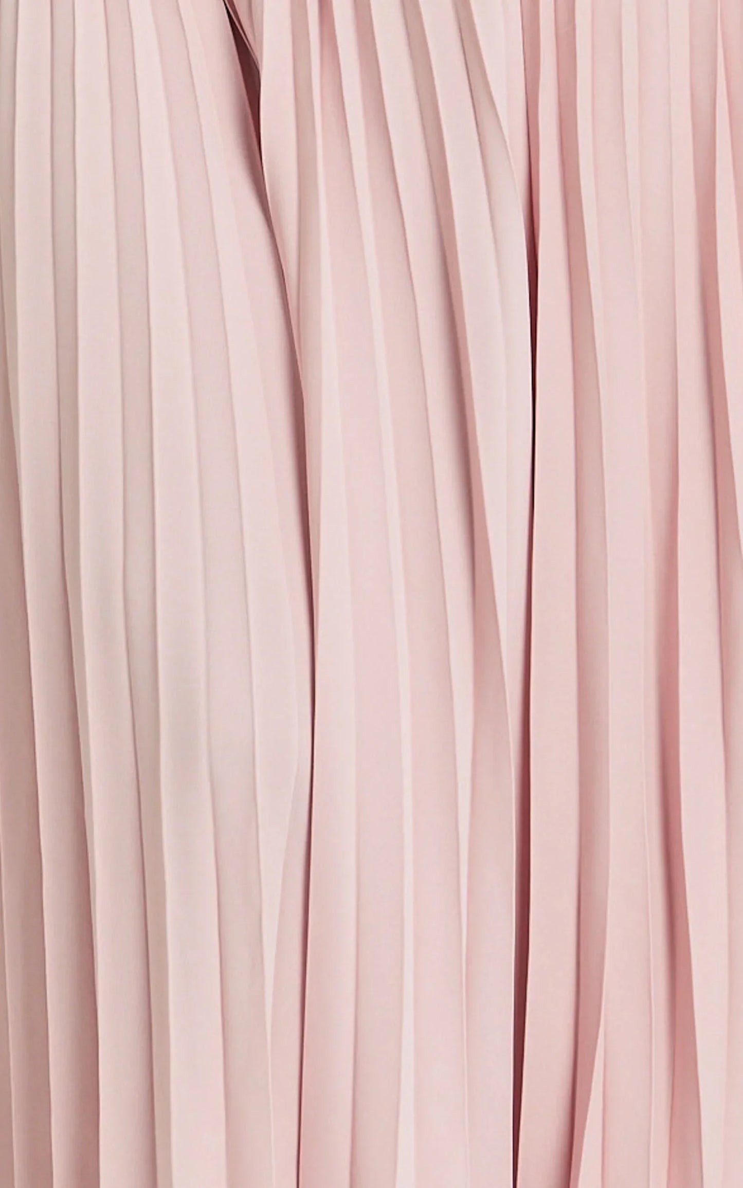 Loretta Maxi Dress - Contrast Halter Neck Pleated Dress in Pink