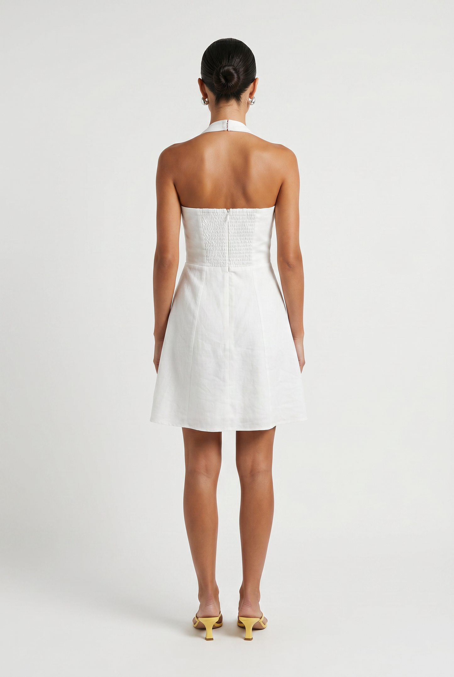 Seabreeze Linen V Neck Dress