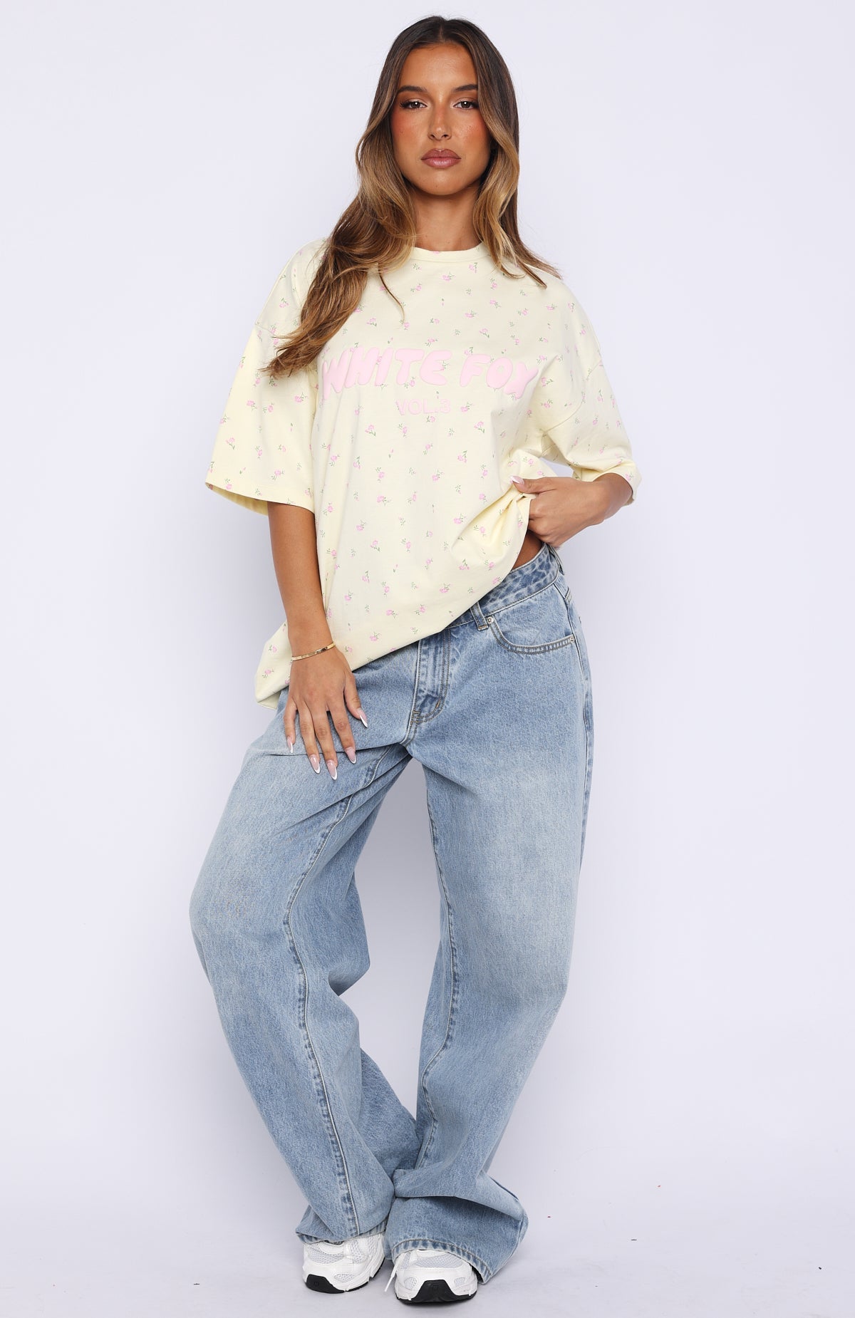 Offstage Printed Oversized Tee Lemon Ditsy