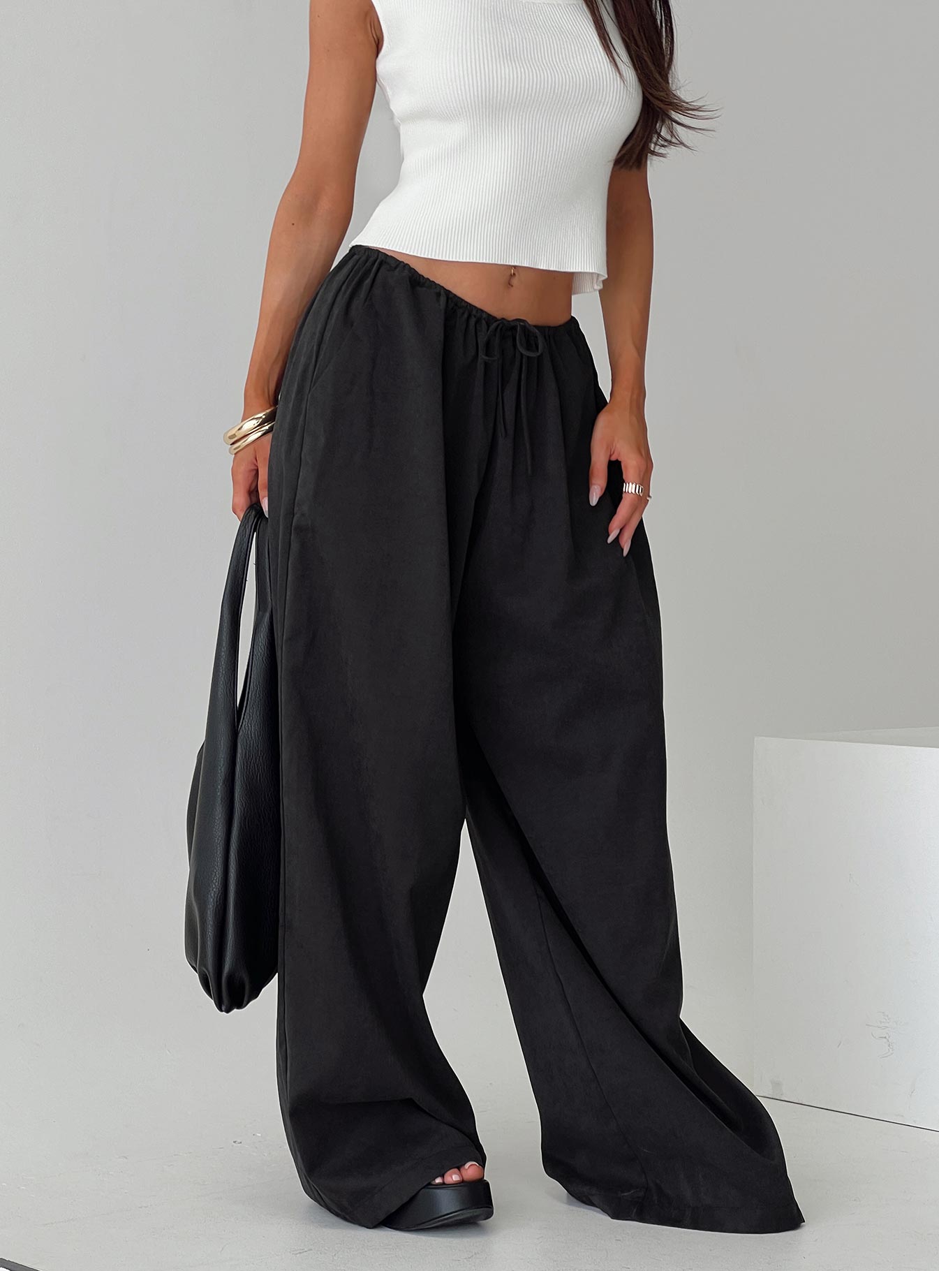 Bungala Oversized Relaxed Pants Black