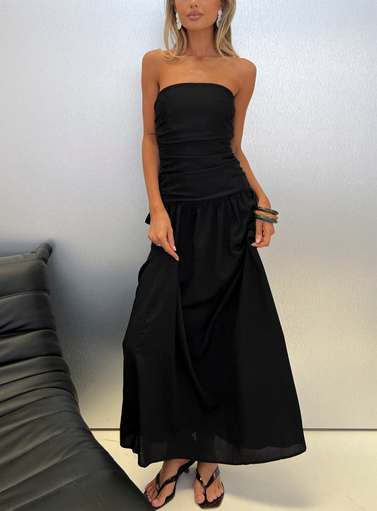 Adessa Strapless Maxi Dress Black