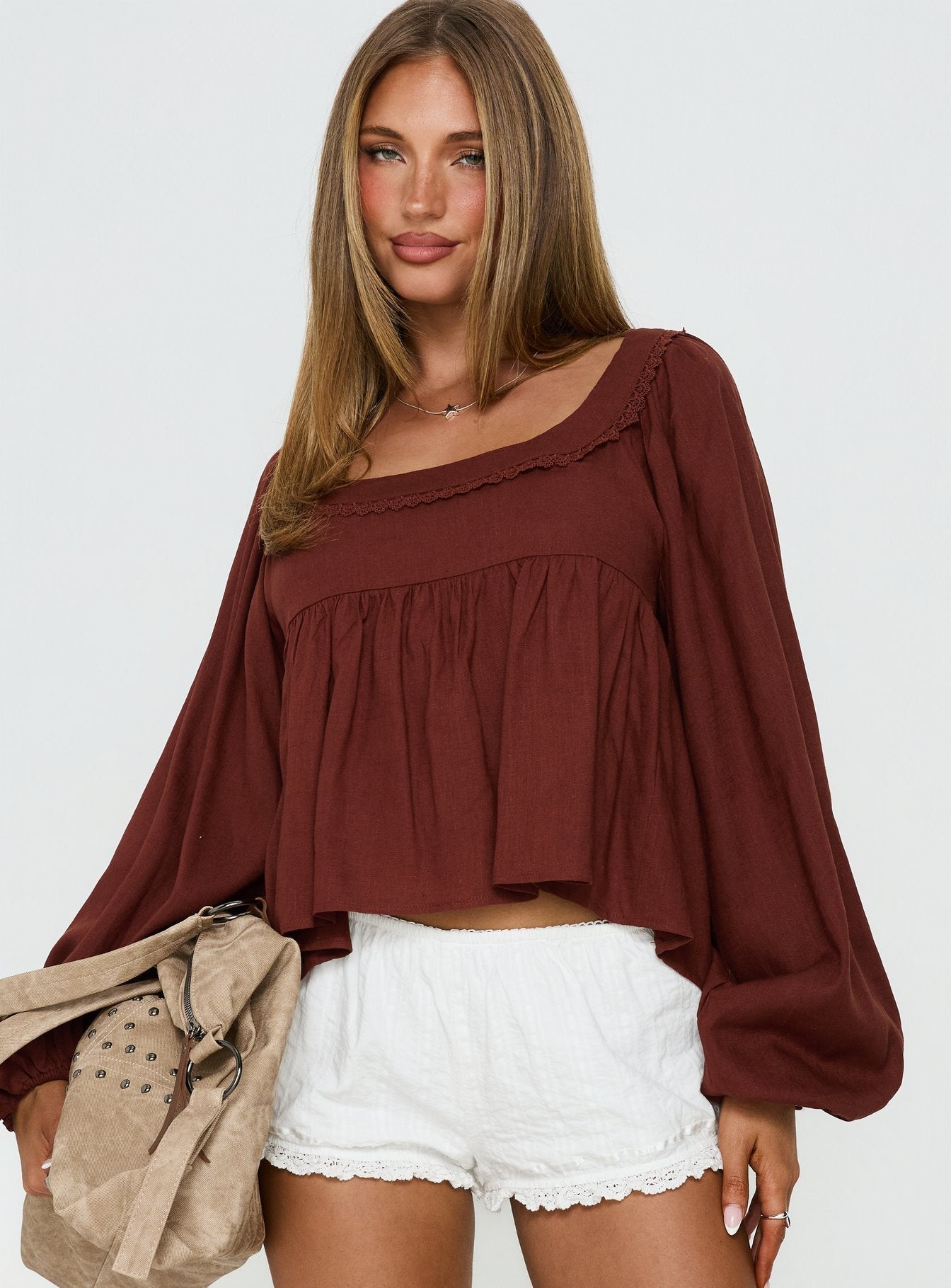 Benjie Long Sleeve Top Chocolate