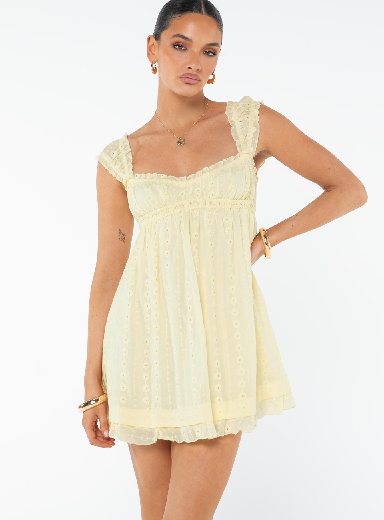 Carlita Mini Dress Yellow Tall