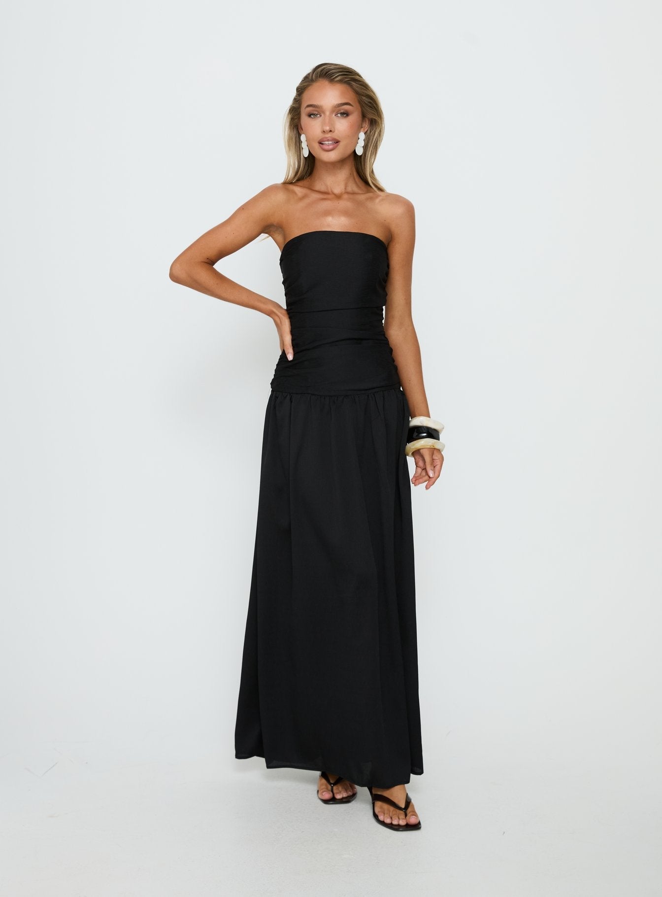 Adessa Strapless Maxi Dress Black