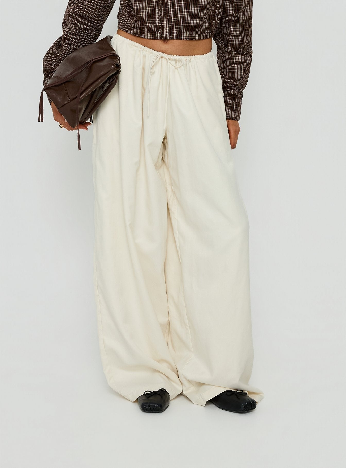 Bungala Oversized Relaxed Pants Ivory