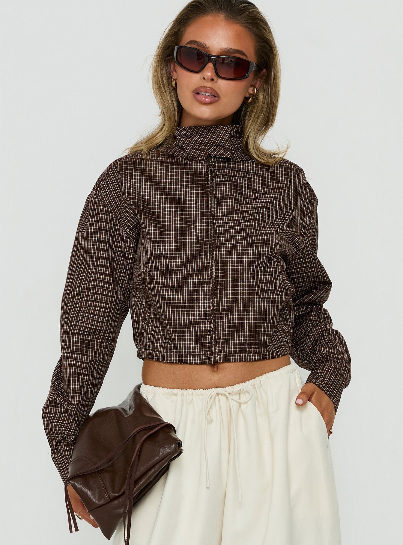 Aura Jacket Chocolate Plaid