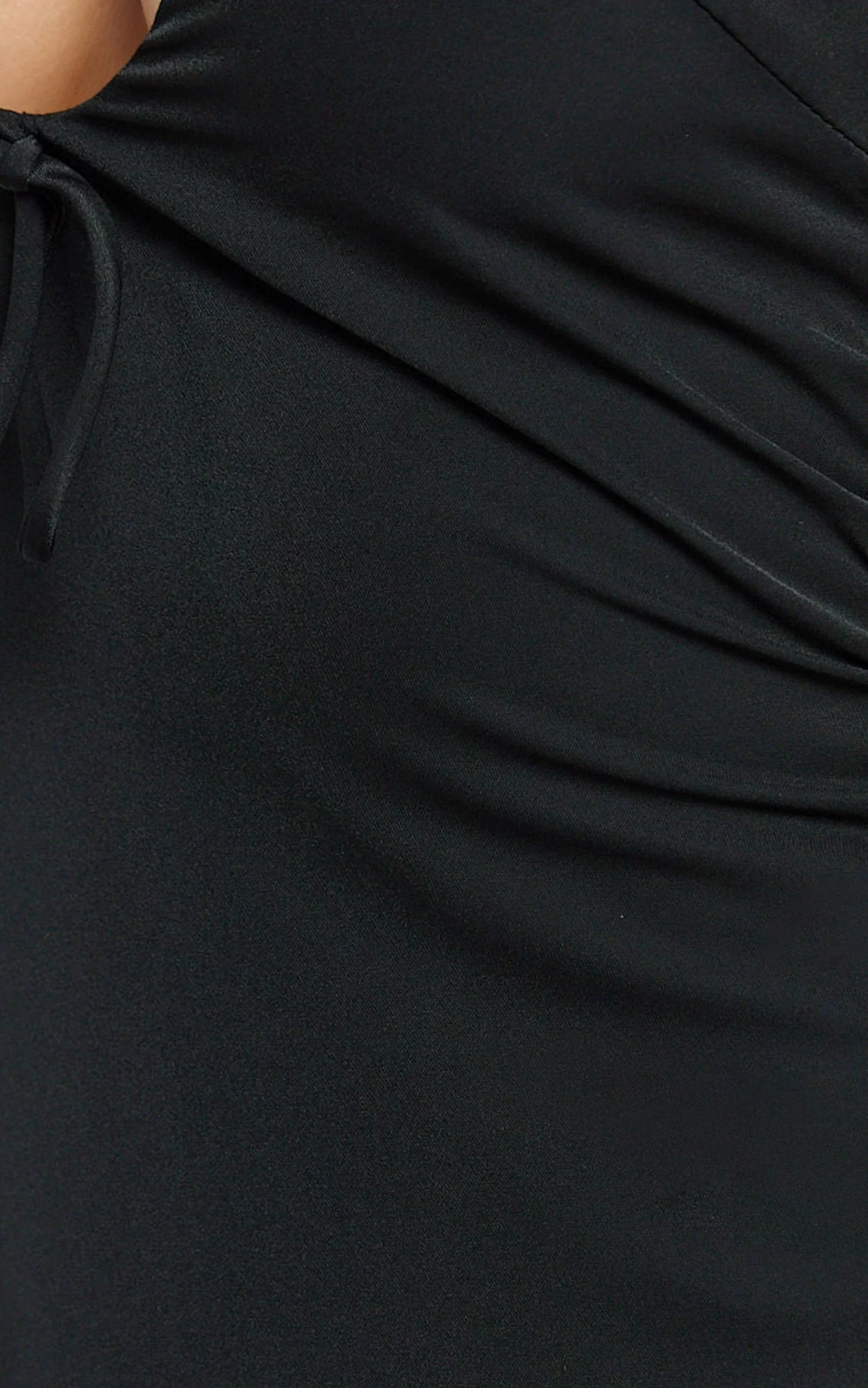 Lorvie Maxi Dress - Halter Plunge A Line Dress in Black