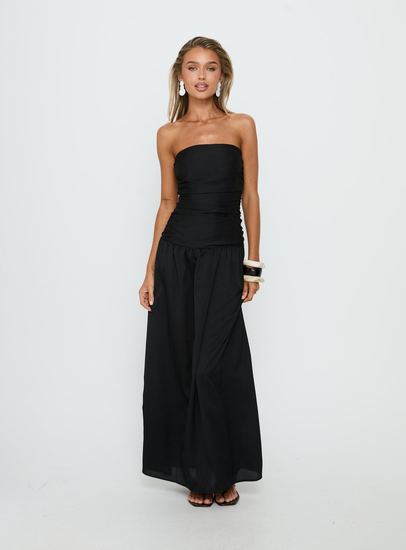 Adessa Strapless Maxi Dress Black