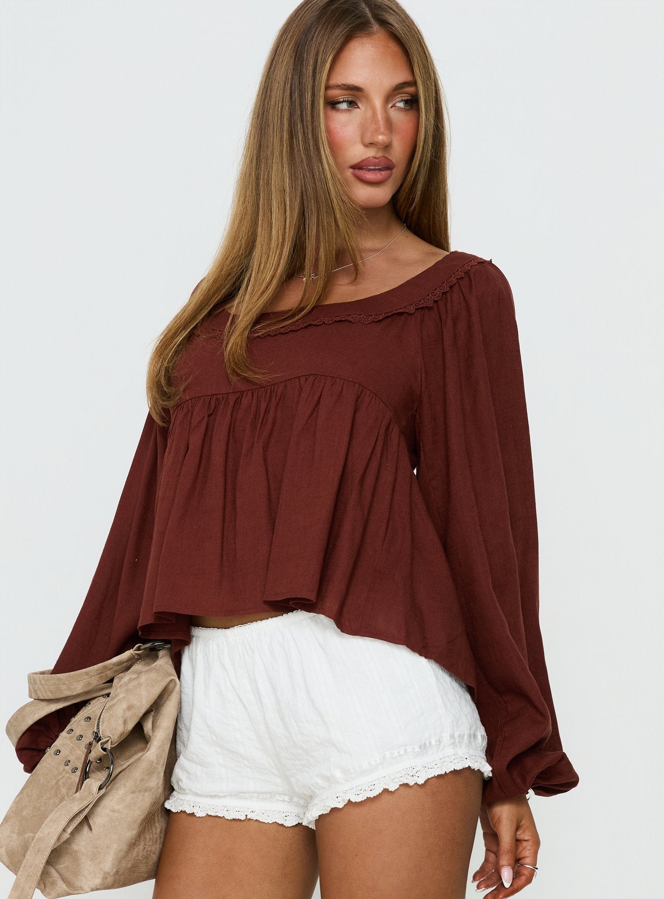 Benjie Long Sleeve Top Chocolate