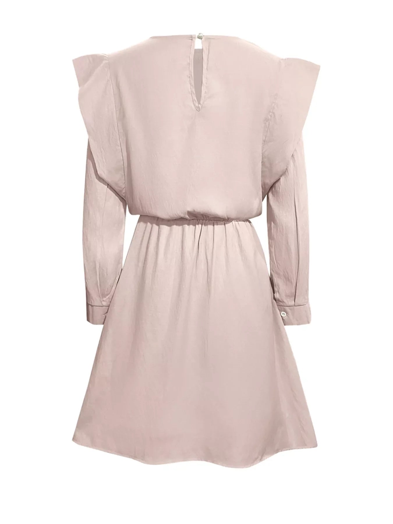 Ruffled Long Sleeve Mini Dress