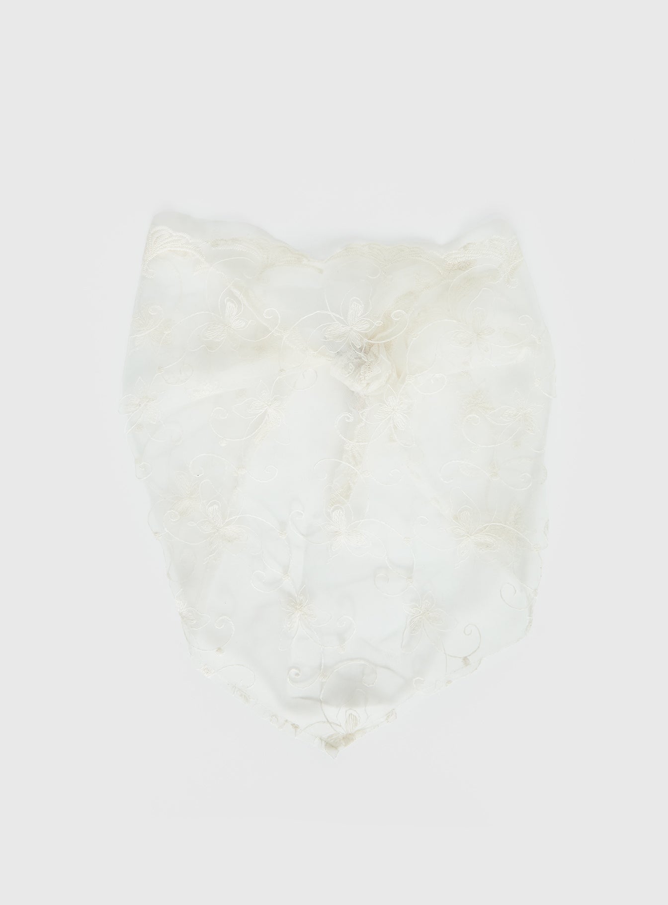 Brigette Lace Bandana White