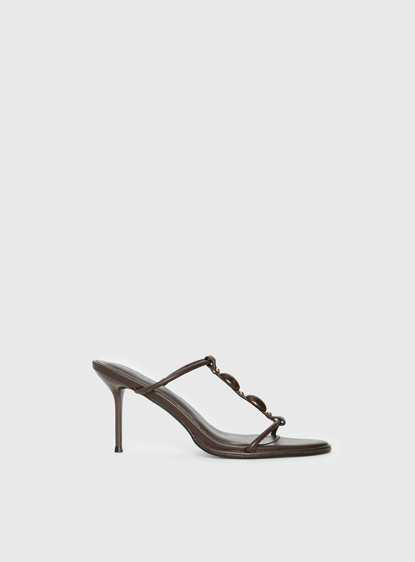 Billini Olympie Gem Detail Heels Brown