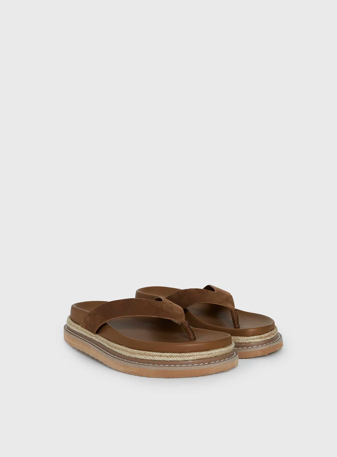Billini Arley Faux Suede Thong Sandals Sandstone