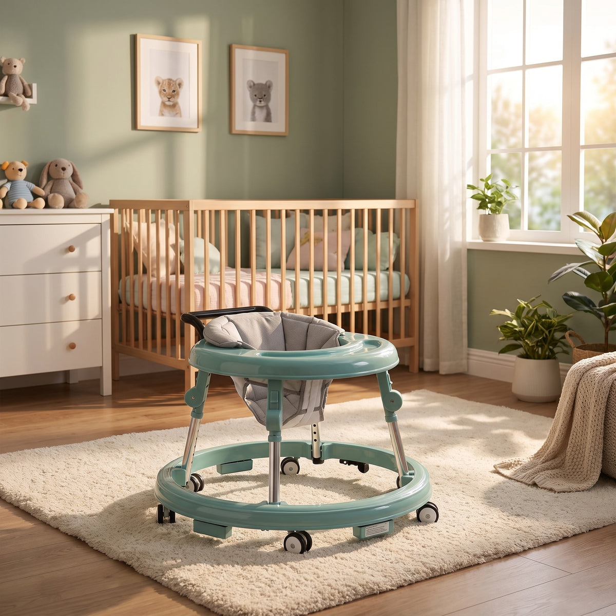 Space‑Saving Collapsible Baby Walker, Reliable Support for Baby’s First Steps