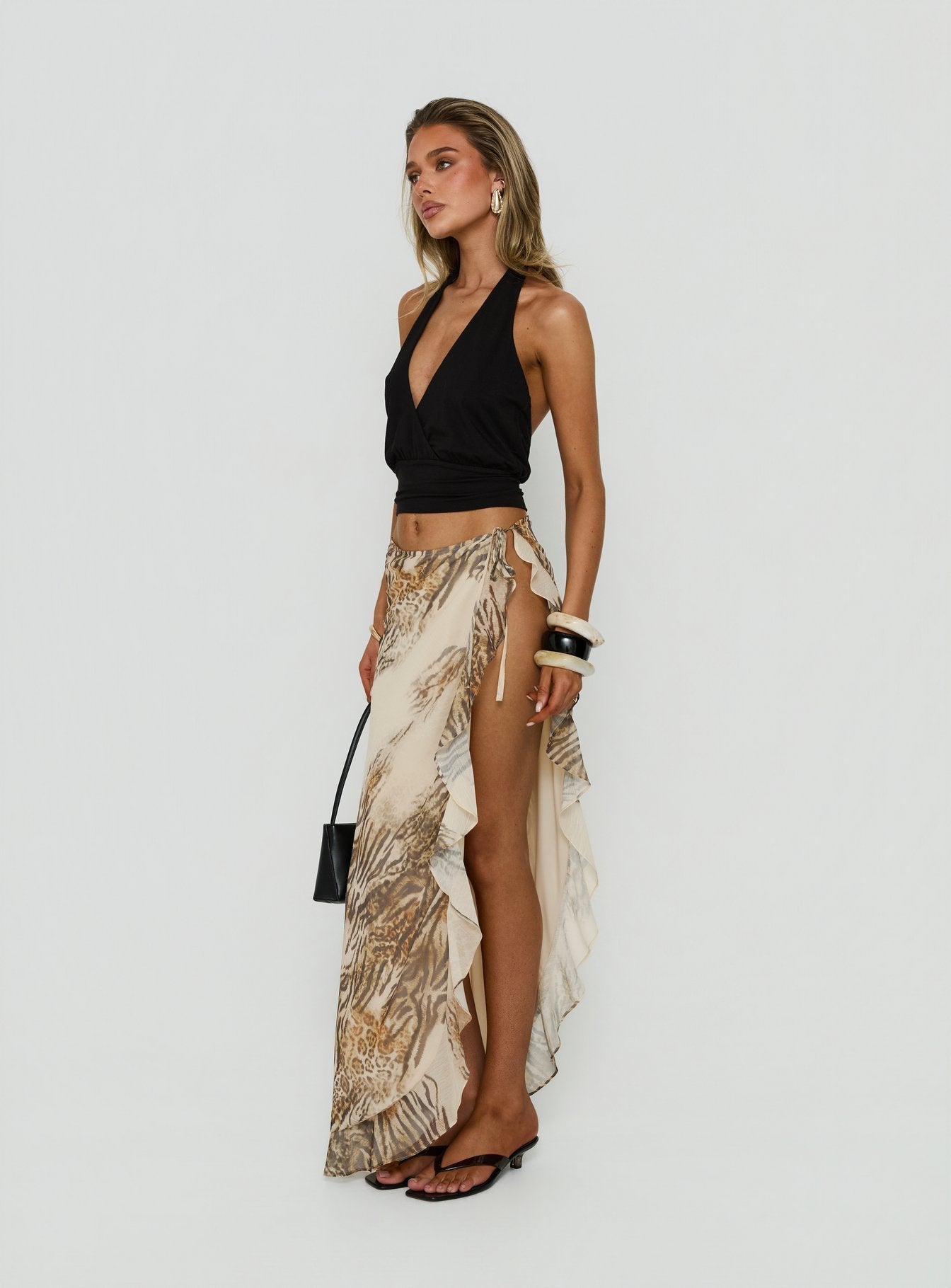 Argenzia Sarong Maxi Skirt Animal Multi