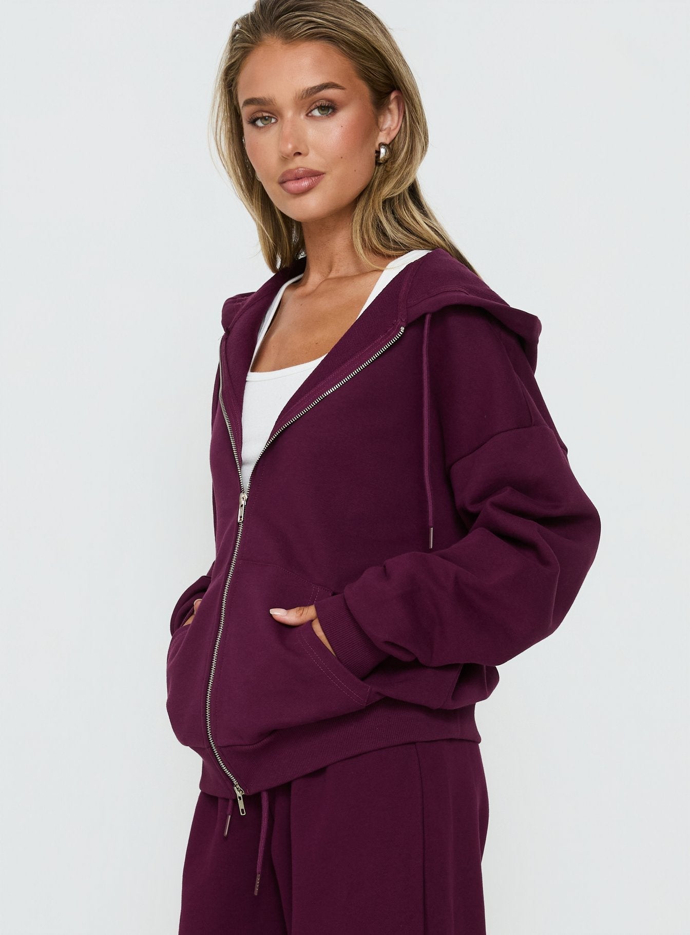 All Day Oversized Hoodie Plum