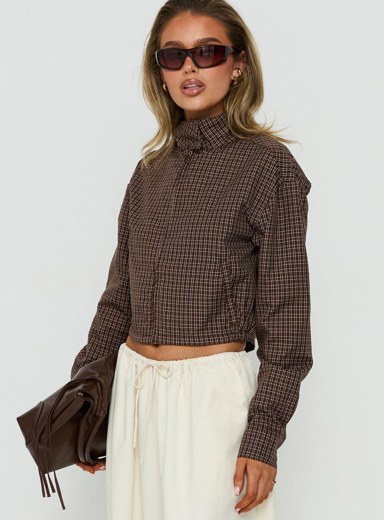 Aura Jacket Chocolate Plaid