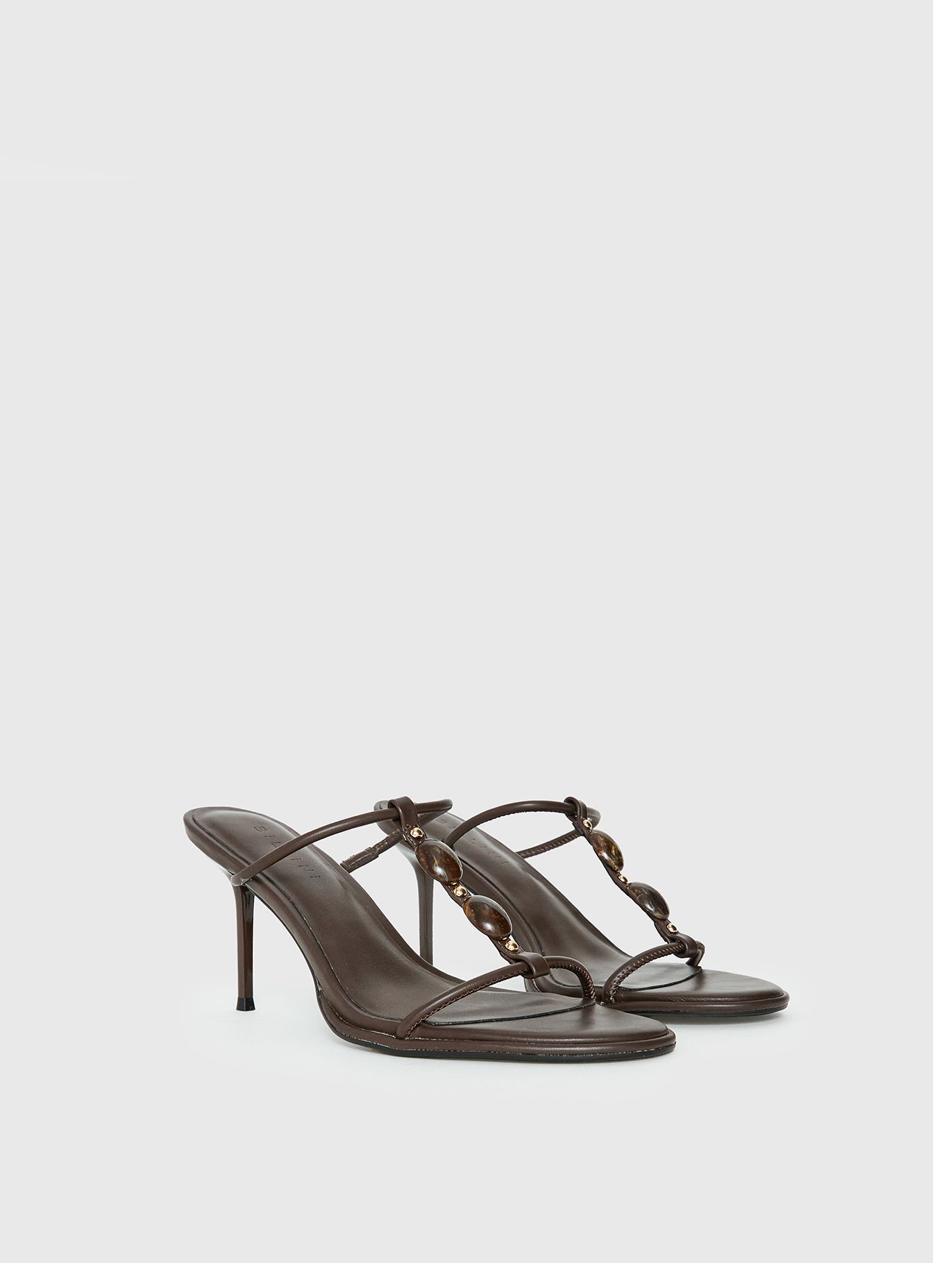 Billini Olympie Gem Detail Heels Brown