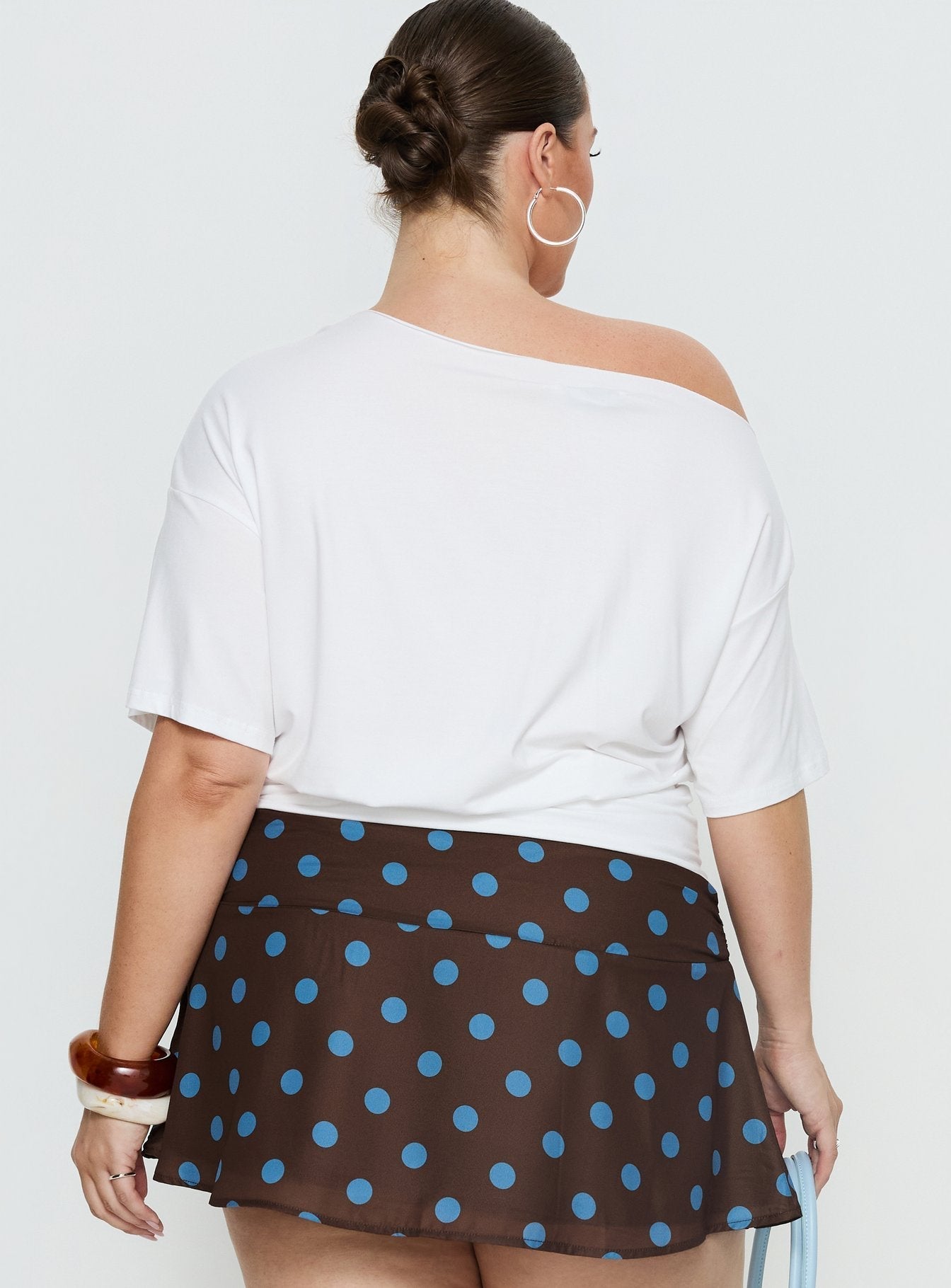 Ashlinn Off Shoulder Drapey Top White Curve
