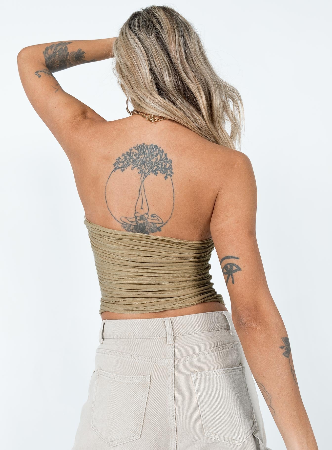 Cecile Strapless Top Mushroom