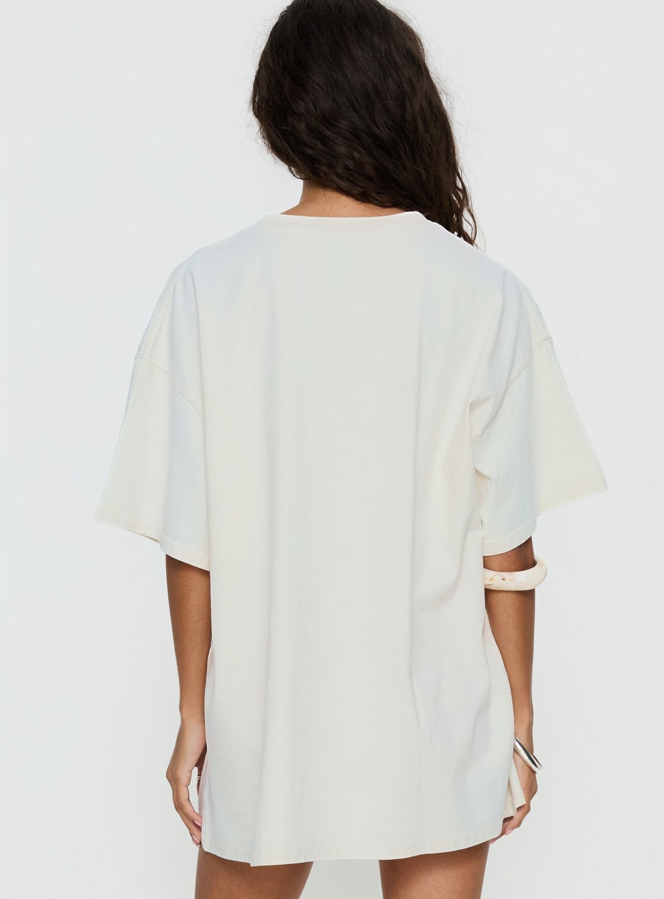 Amalfi Love Oversized Graphic Tee Off White
