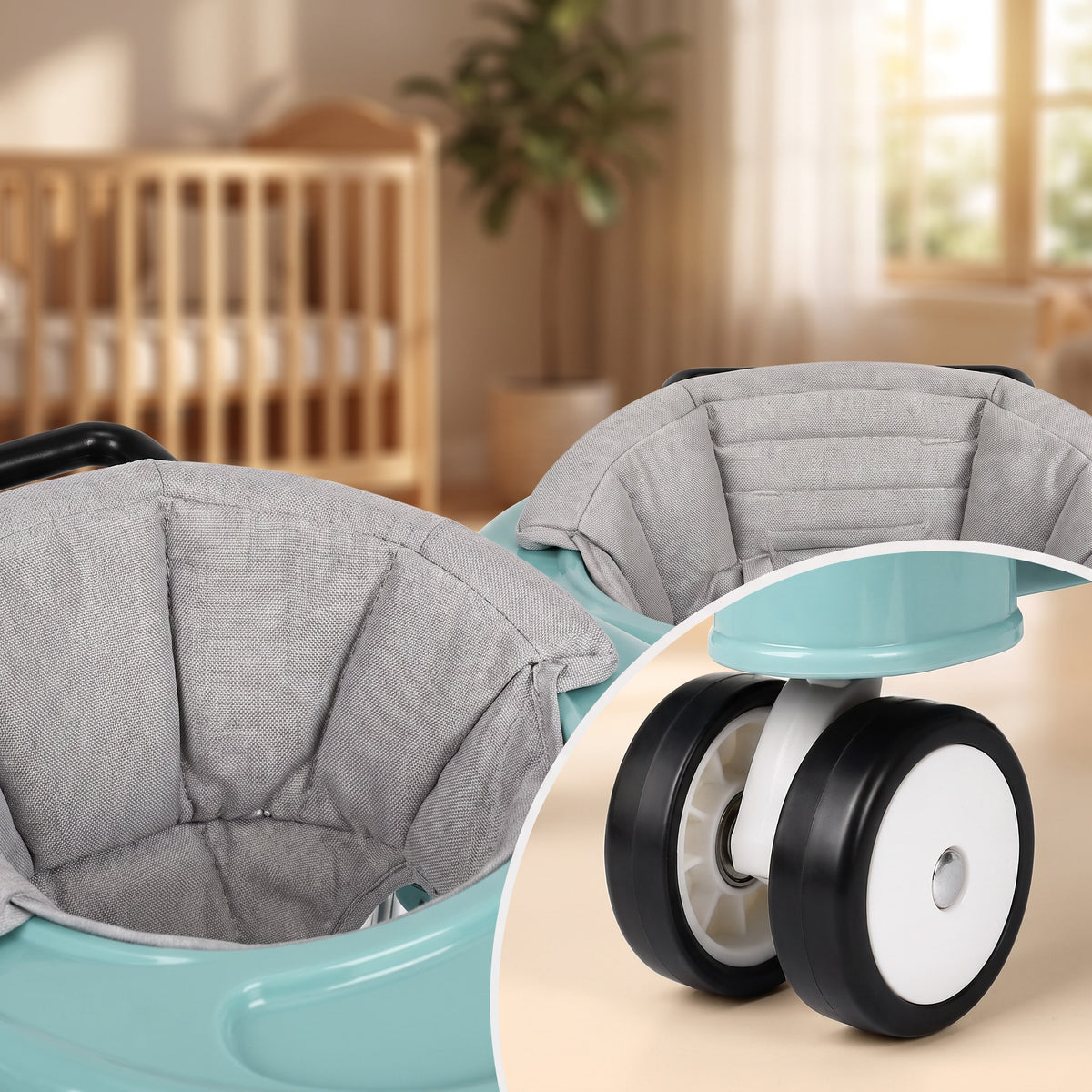 Space‑Saving Collapsible Baby Walker, Reliable Support for Baby’s First Steps
