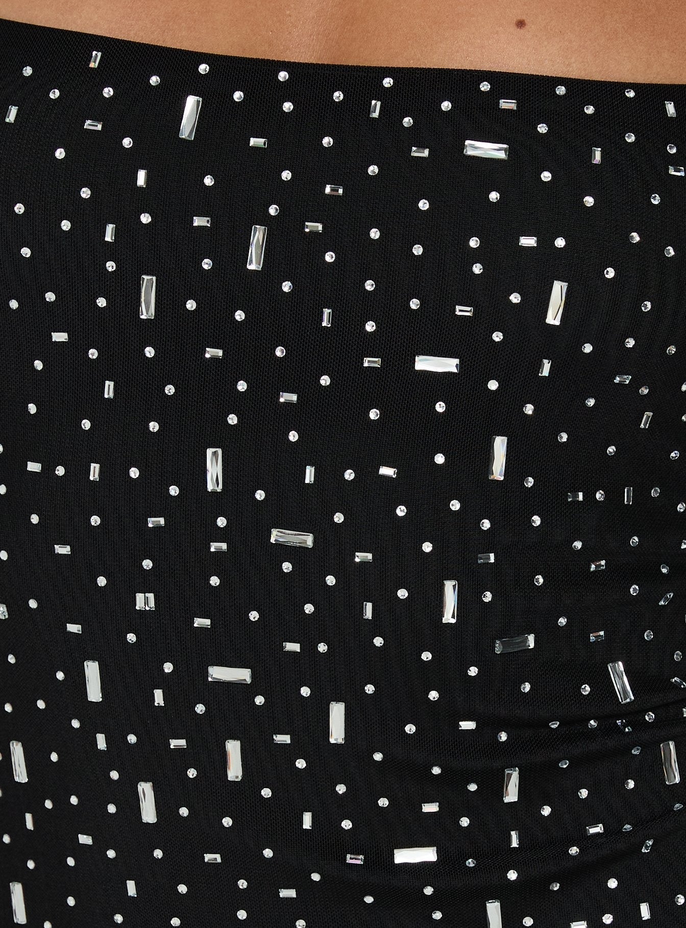Anestassia Embellished Mini Dress Black
