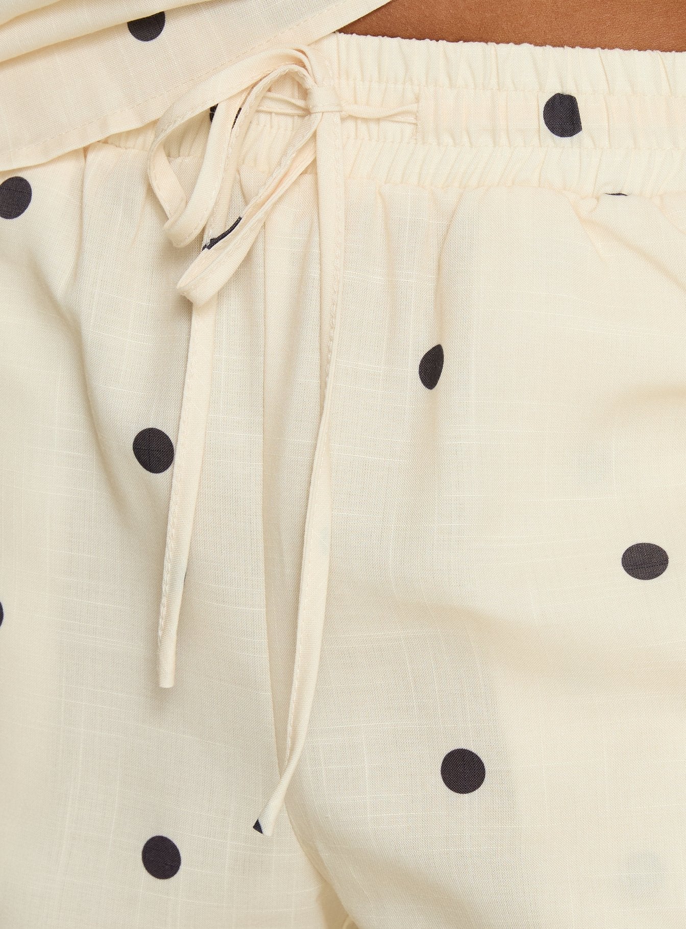 Bellara Tie Waist Pants Yellow Polka