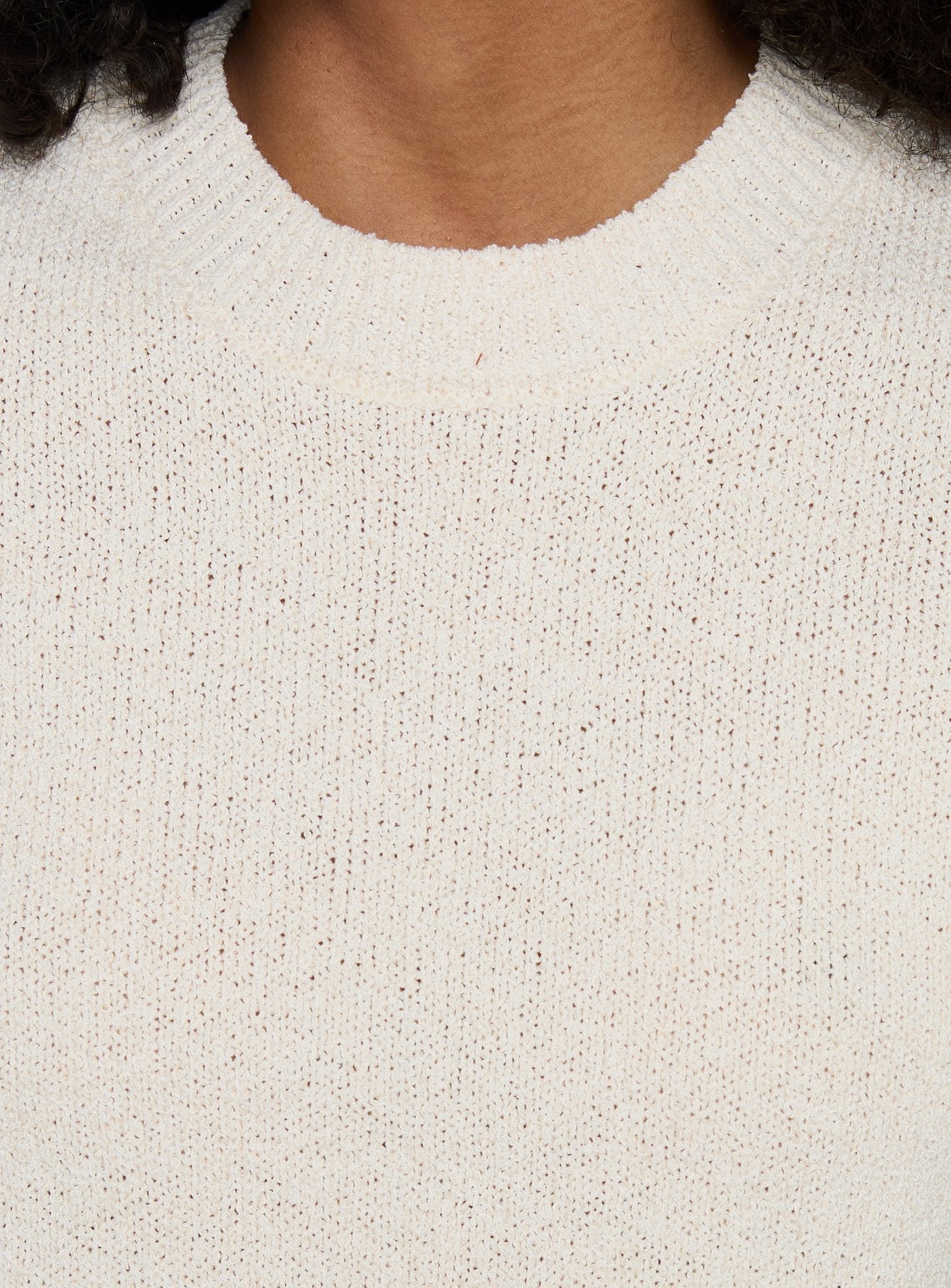 Ashfield Crew Neck Short Sleeve Top Beige