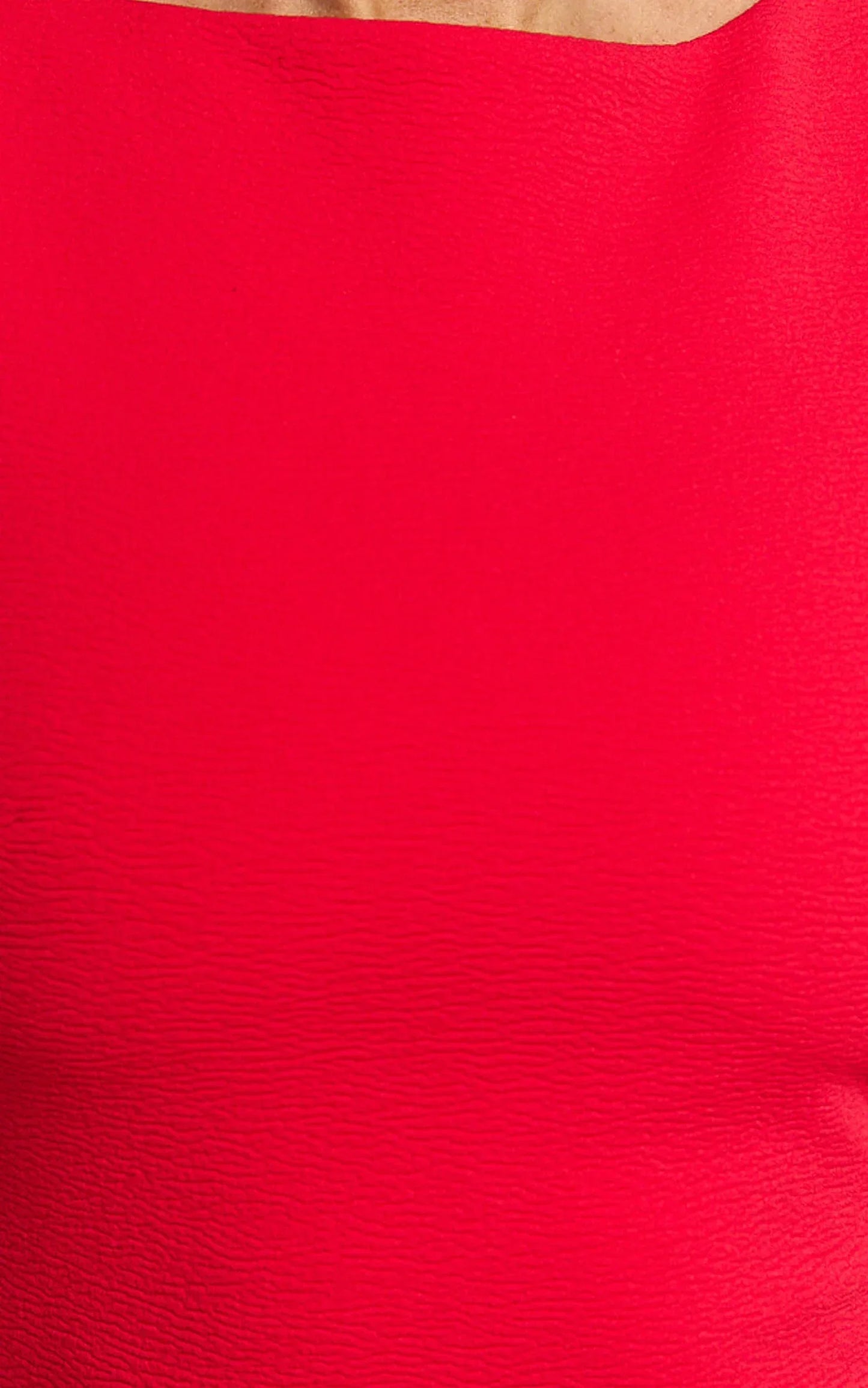 Luiza Midi Dress - Ruffle Hem Corset Back Dress in Red