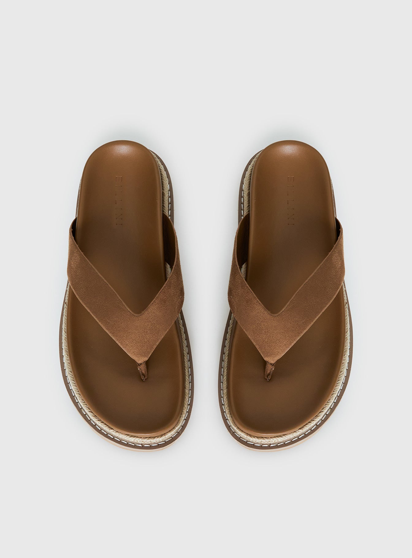 Billini Arley Faux Suede Thong Sandals Sandstone