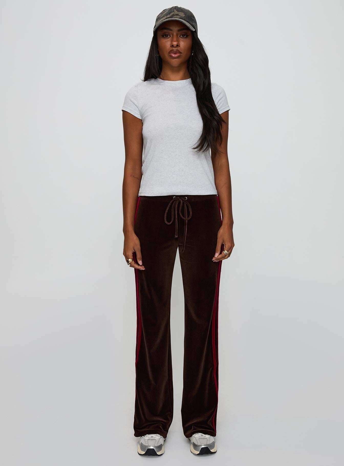 Belita Trouser Brown / Red
