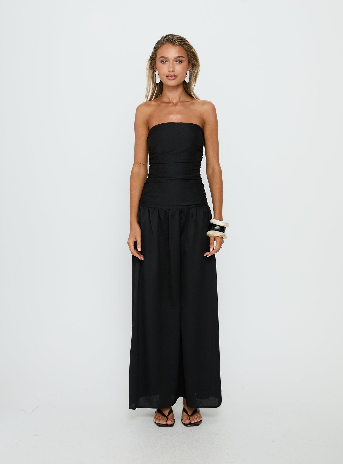 Adessa Strapless Maxi Dress Black