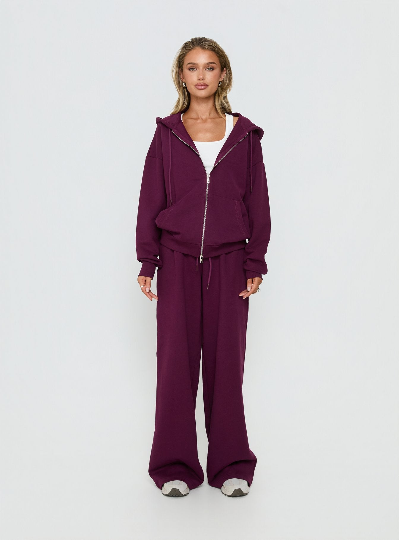 All Day Oversized Hoodie Plum