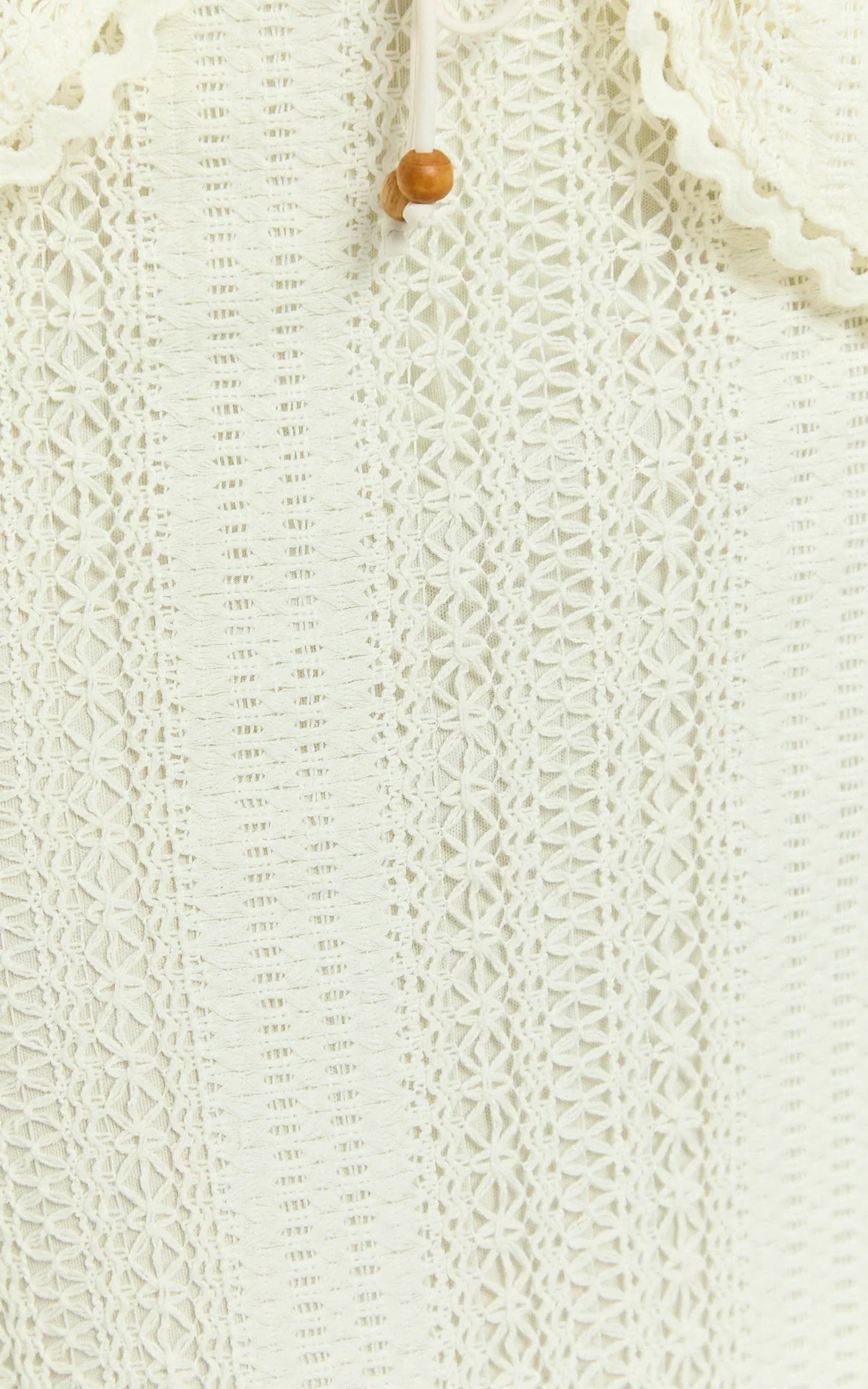 Mercedes Maxi Skirt - Crochet Tie Waist Skirt in Cream