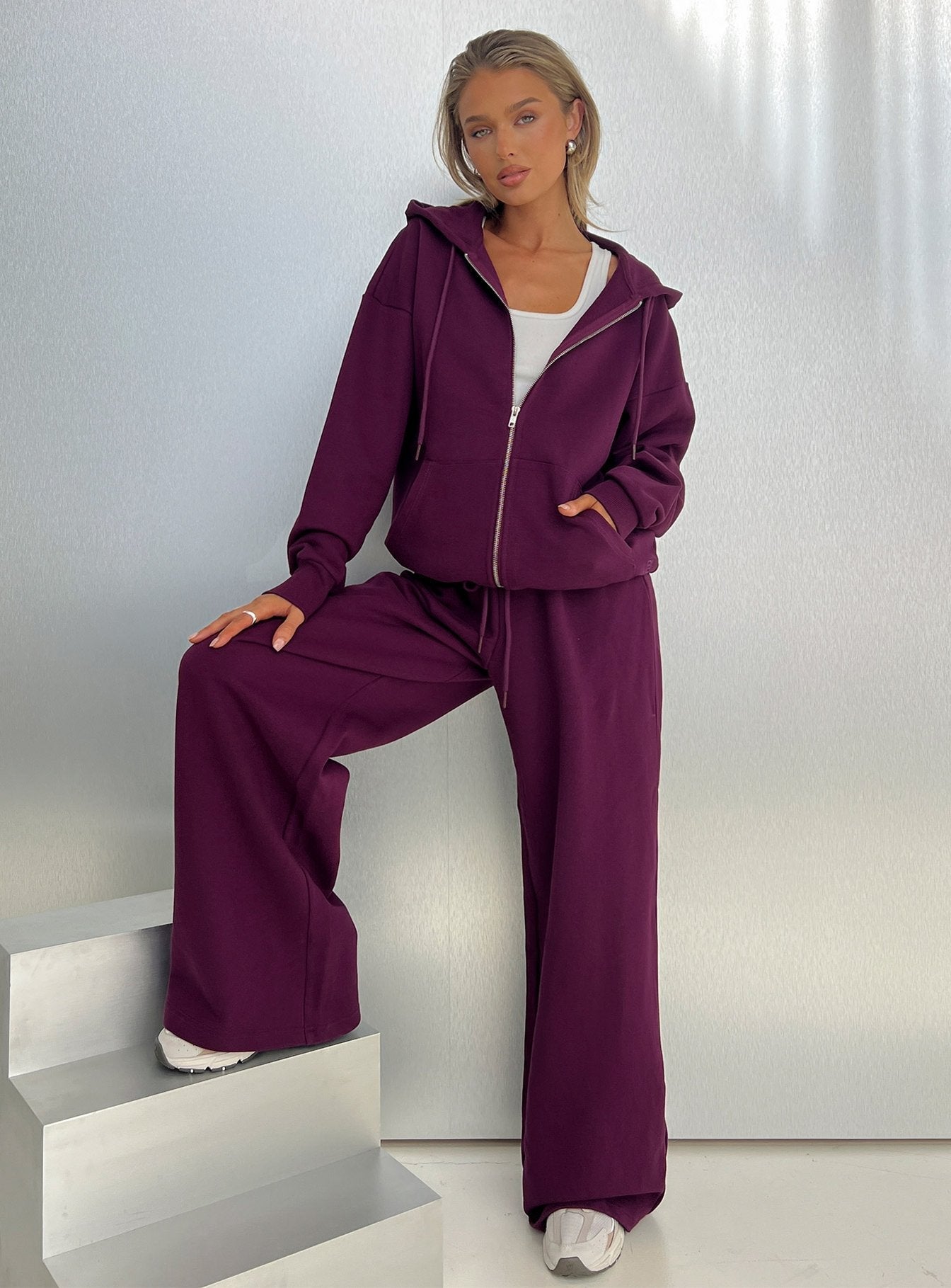 All Day Oversized Hoodie Plum