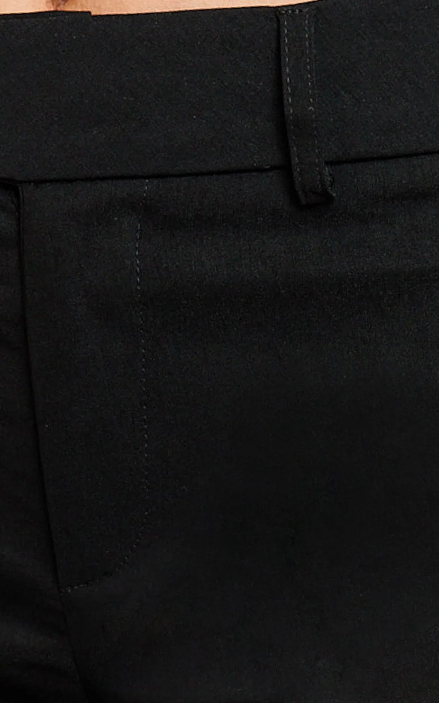 Lindsay Pants - Mid Rise Belted Bootcut Pants in Black