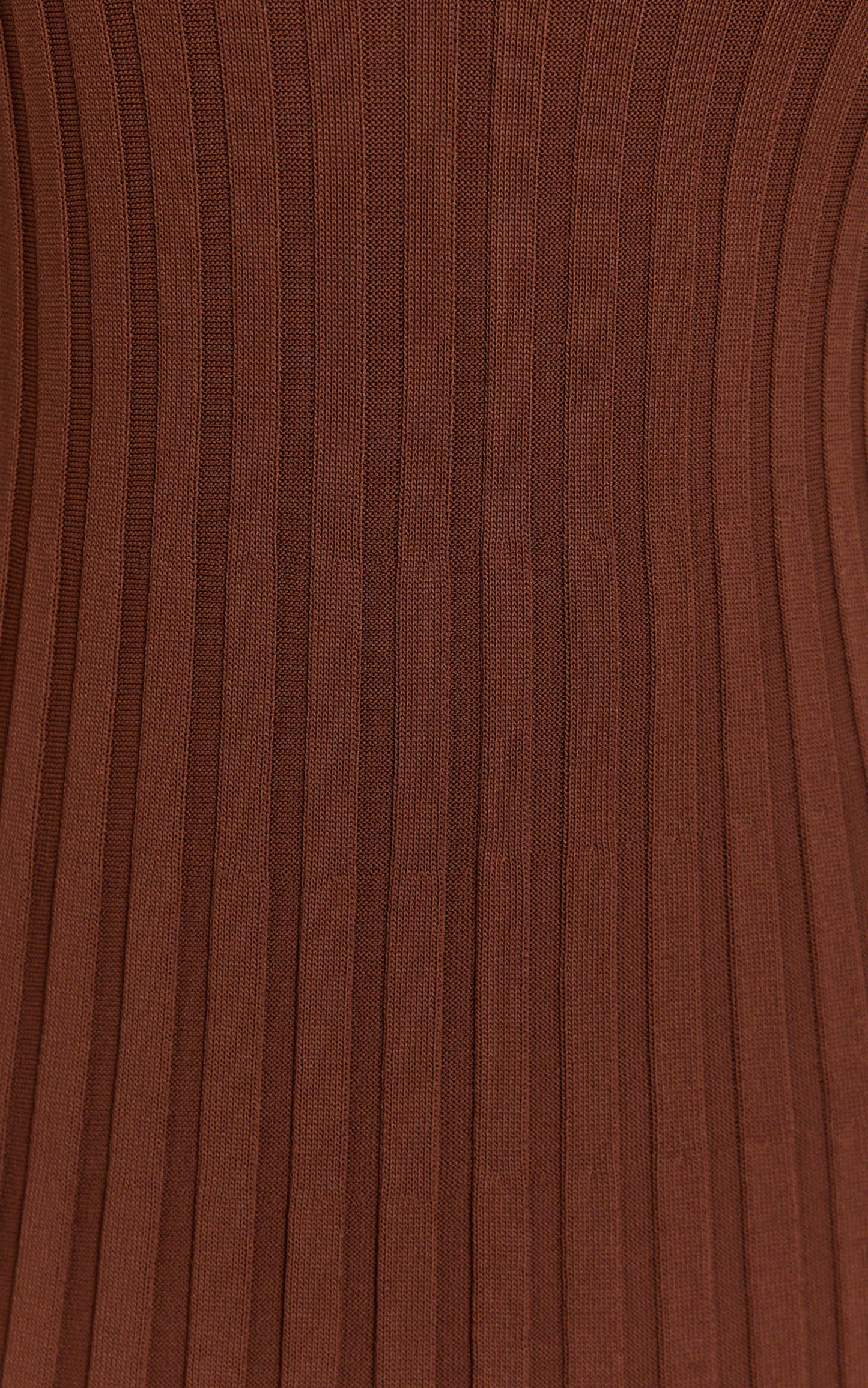 Maya Midi Knit Dress - Sleeveless V Neck Knited Dress in Dark Chocolate