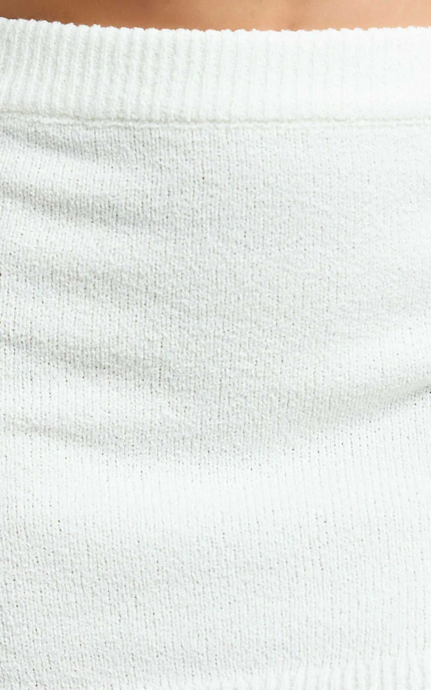 Marilou Mini Skirt - Knit Skirt in White