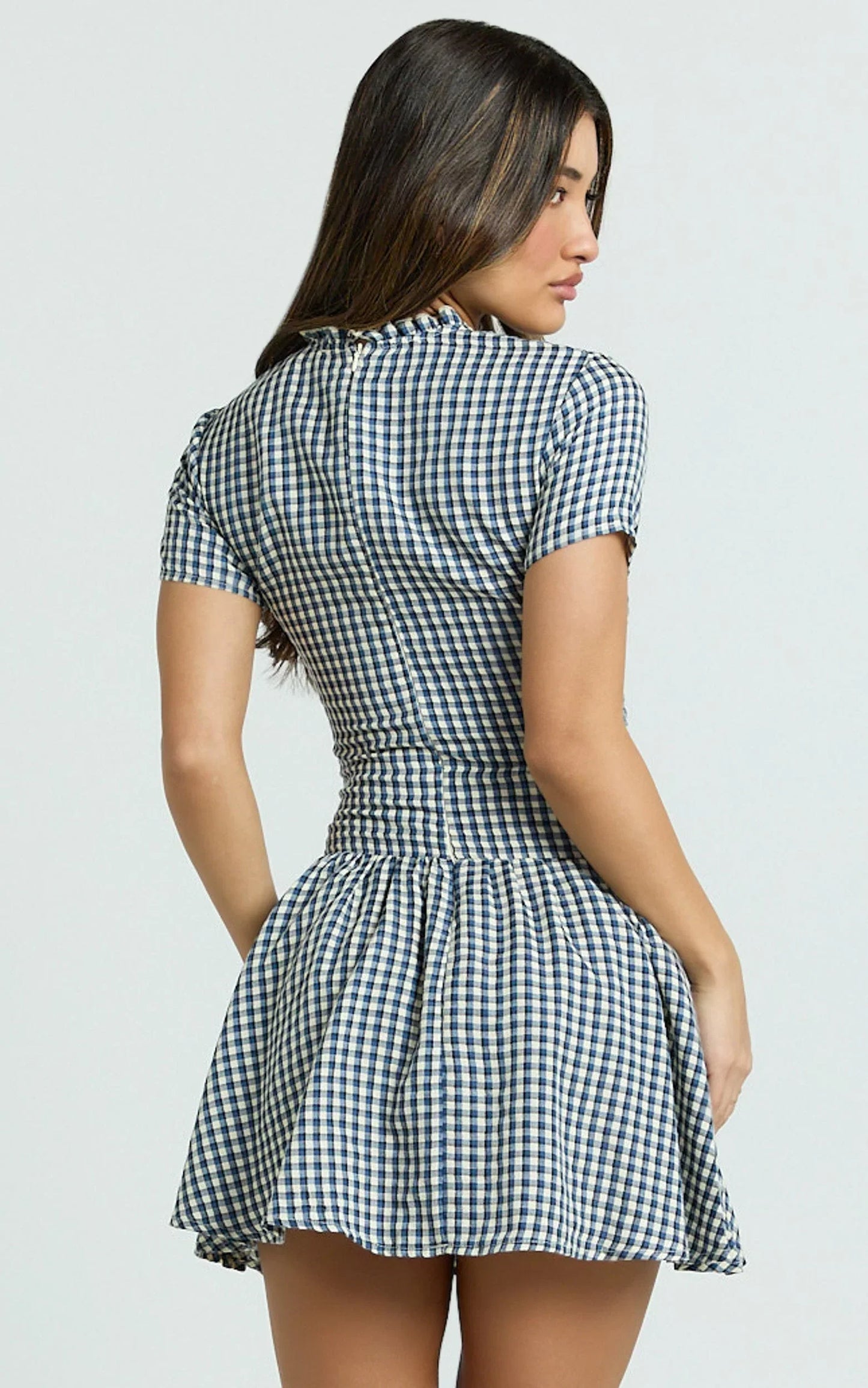 Kristen Mini Dress - Shirt Dress in Navy