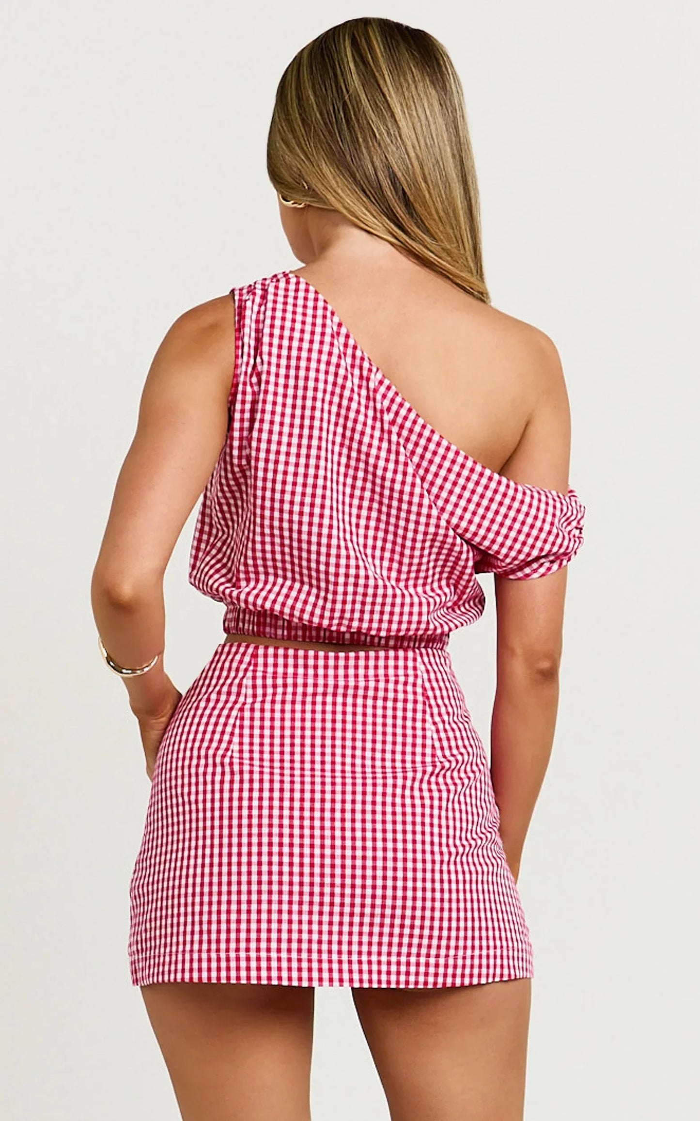 Margie Skirt - Mini Skirt in Red Gingham