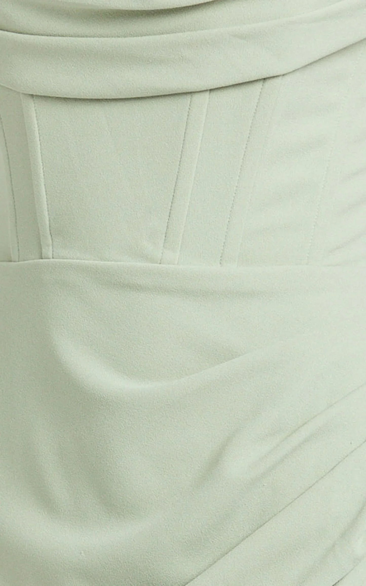 Marcel Maxi Dress - Off Shoulder Corset High Split Dress in Sage