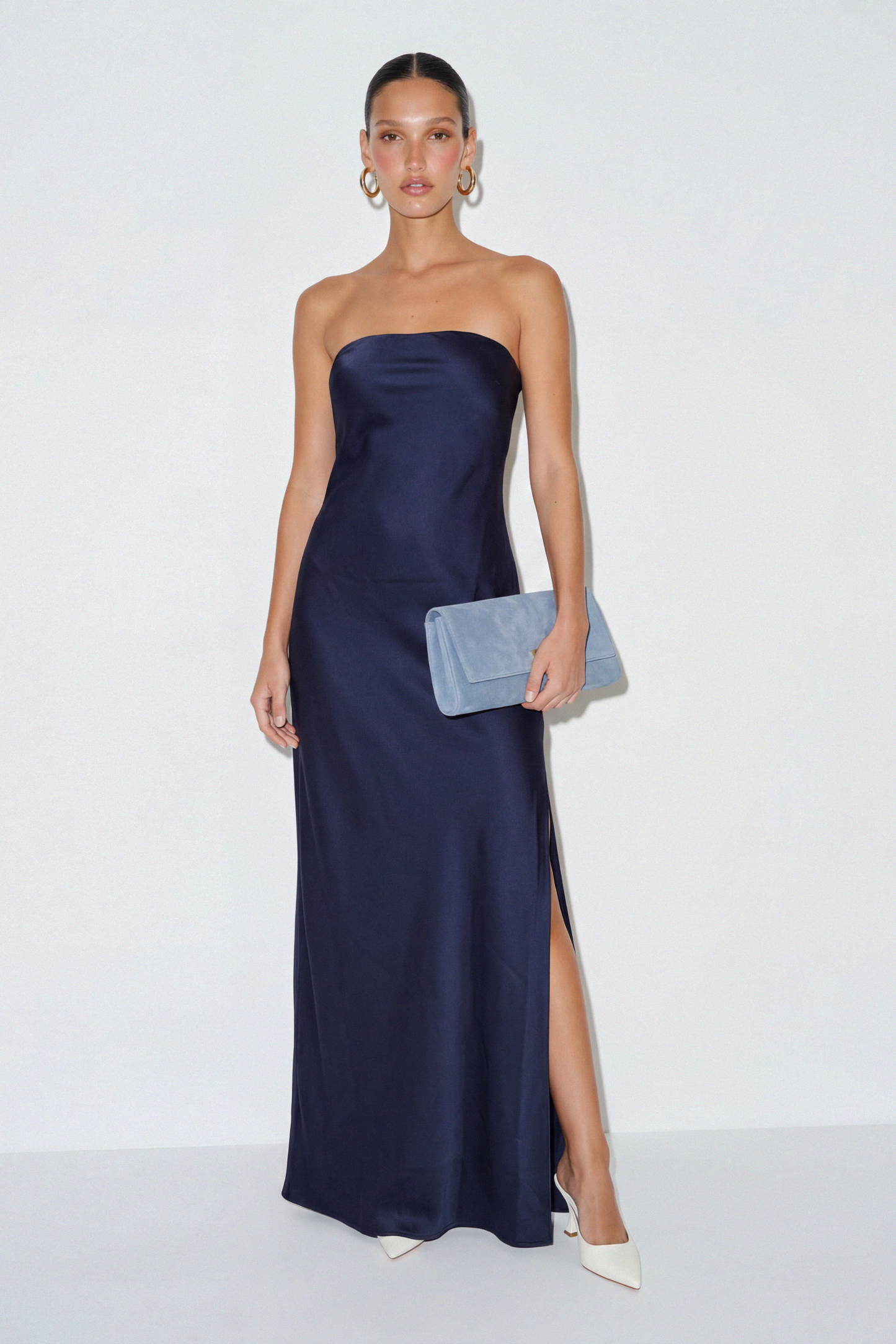 Landon Strapless Satin Dress
