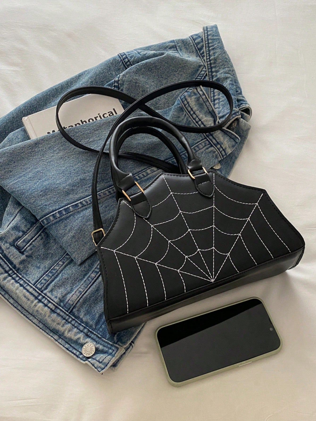 Spider Web Shaped Fashion Hand Bag, Tote Bag, Shoulder Bag