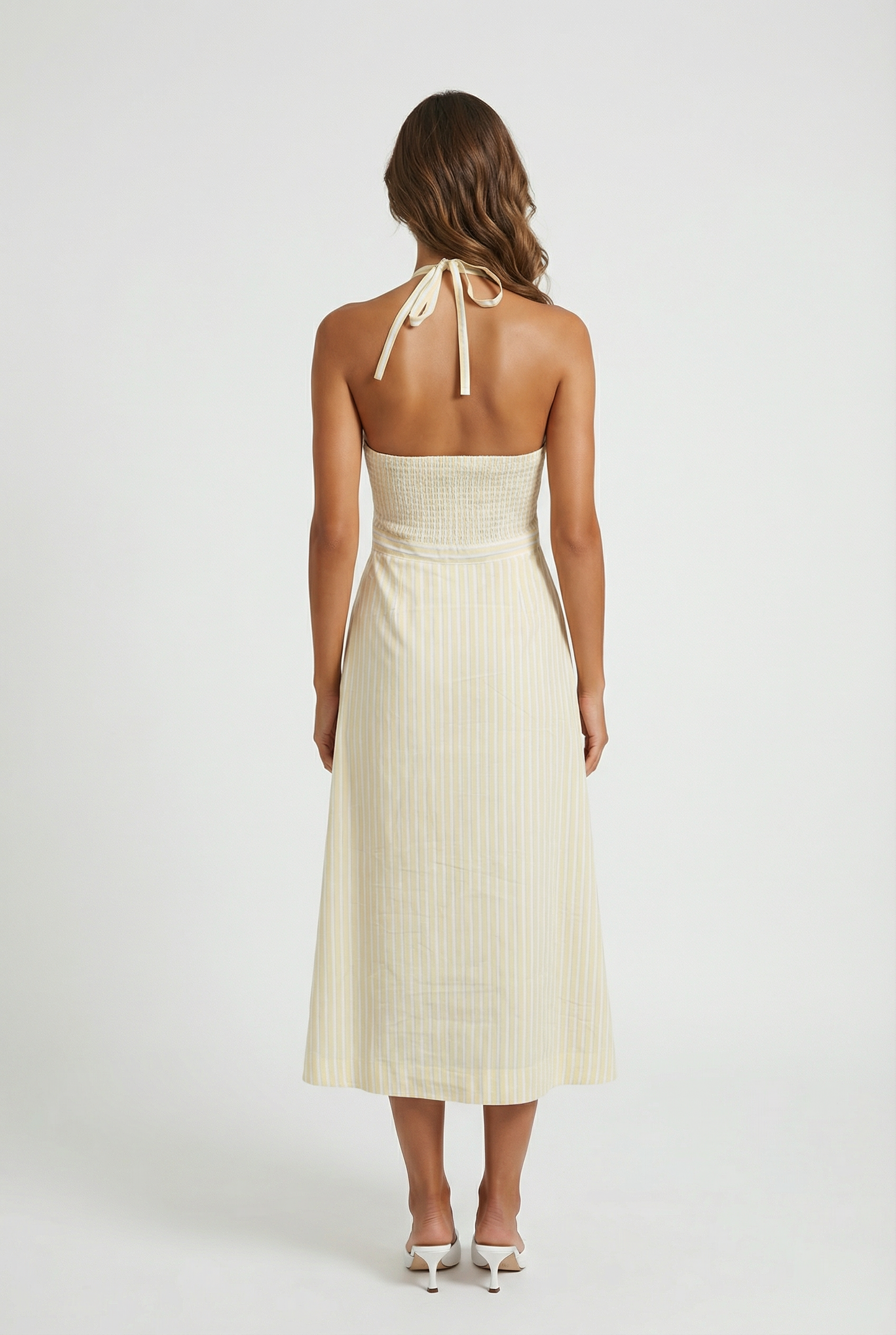 Mia Striped Midi Dress