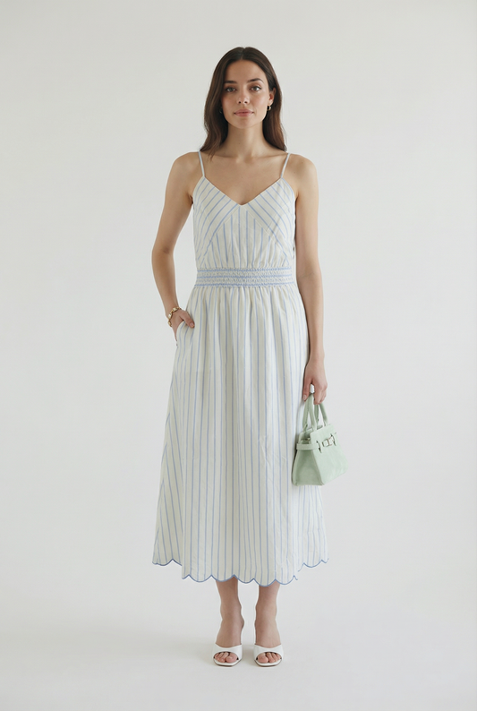 Sofie Stripe Poplin Dress