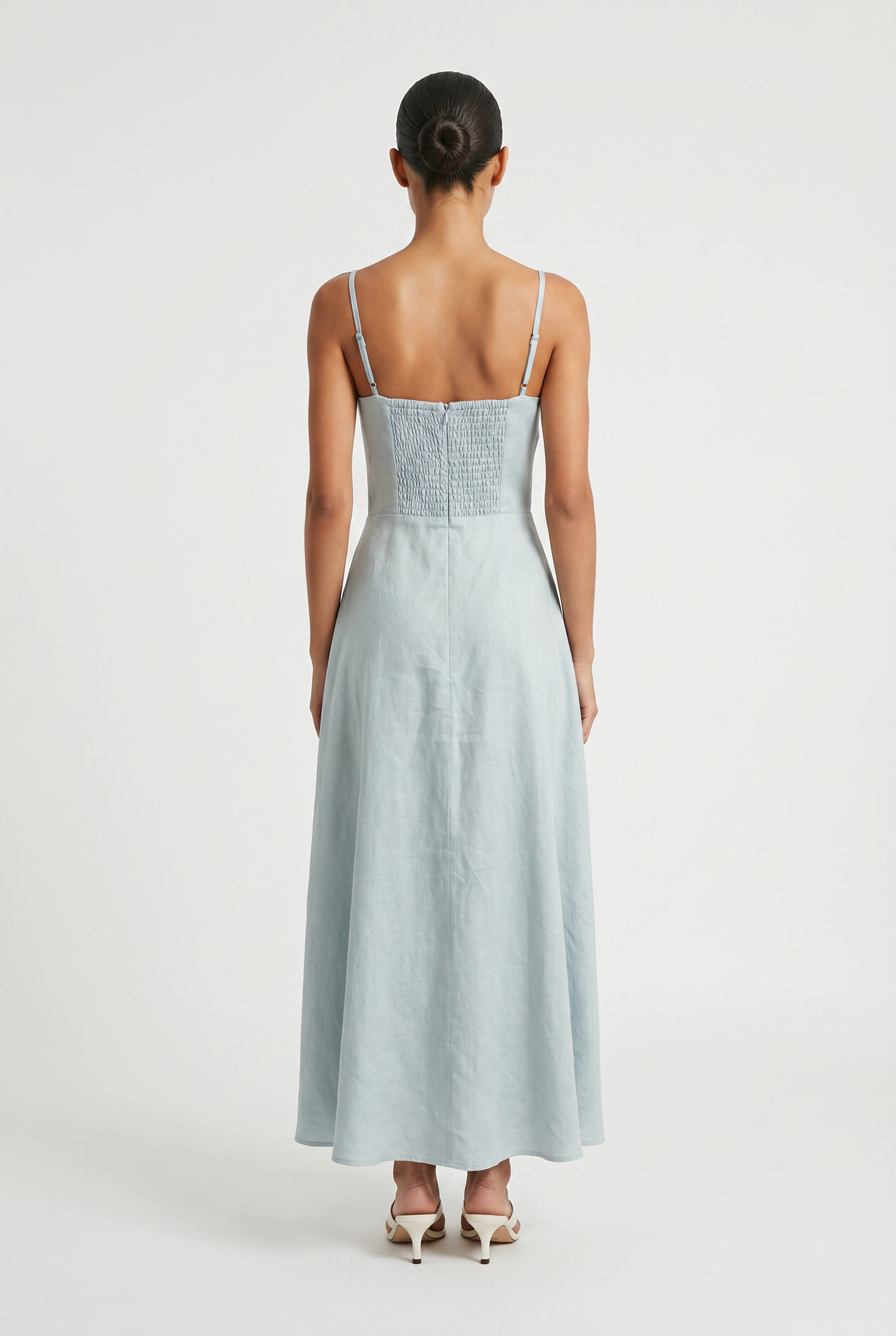 Sunset Beach Linen Midi Dress
