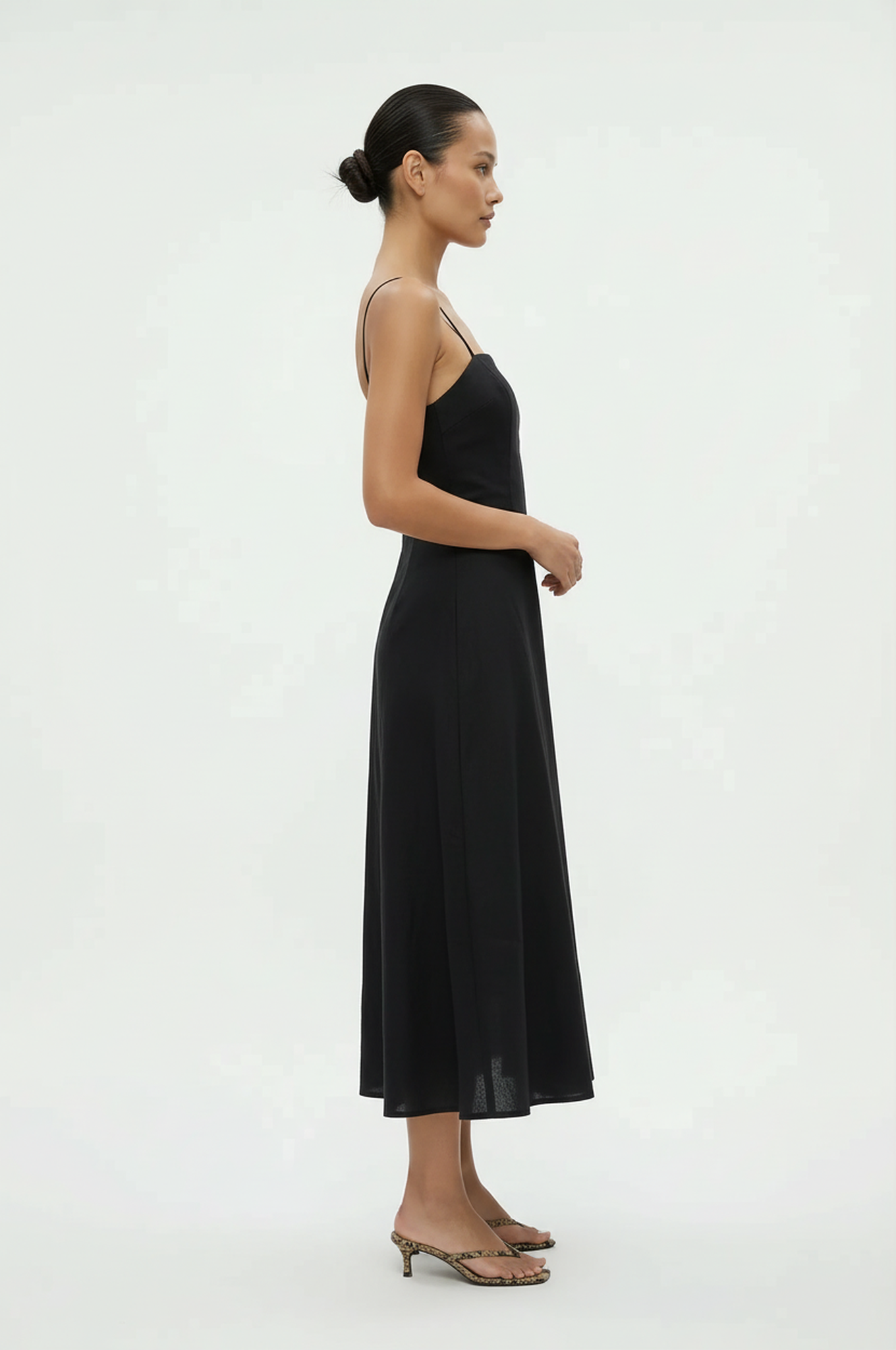 Sunset Beach Linen Midi Dress